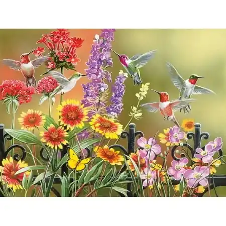 Hummingbirds At The Gate 500 Piece Jigsaw Puzzle By Sunsout Inc