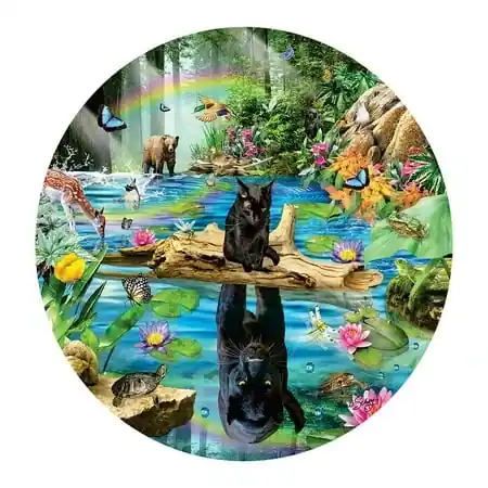 Panther Reflections 500 Piece Jigsaw Puzzle For Adults And Kids