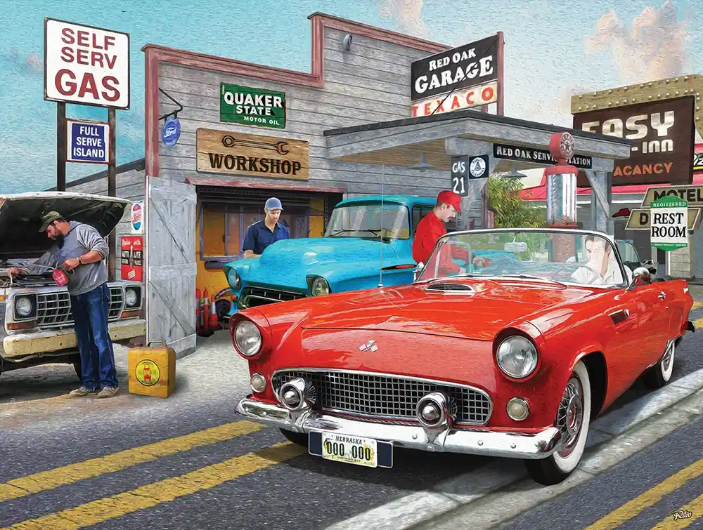 42318 Red Oak Service Station 500 Piece Jigsaw Puzzle