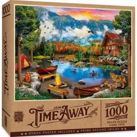 Masterpieces Time Away Collection - Sunset Canoe 19.25" X 26.75" Jigsaw Puzzle - 1000 Pieces