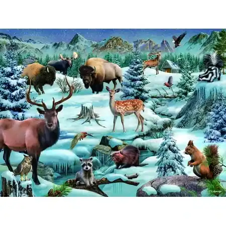 Meadowland Winter 1000 Piece Jigsaw Puzzle By Sunsout Inc