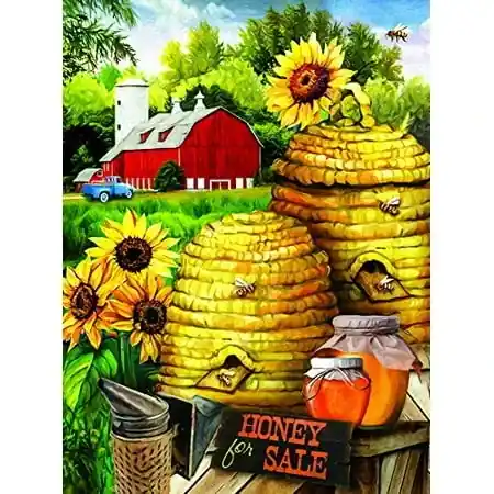 Bee Farm 1000-piece Jigsaw Puzzle By Sunsout - Vibrant Nature Scene