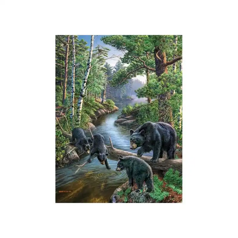 Bear Pause 500 Piece Jigsaw Puzzle Featuring Scenic Wildlife Art