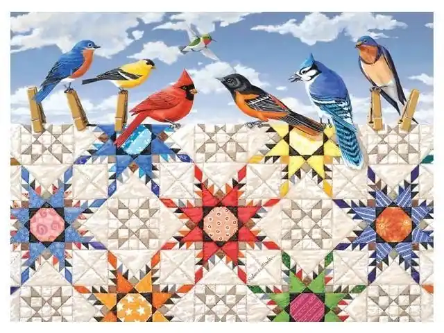 Feathered Stars 500 Piece Jigsaw Puzzle By Sunsout - Art And Craft Product