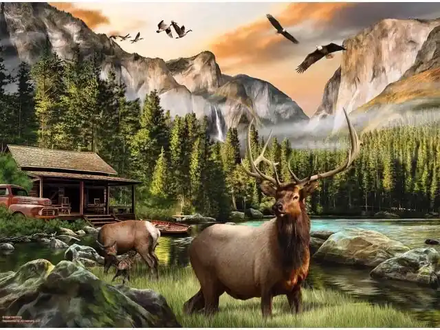 Elk Country 1000 Piece Jigsaw Puzzle By Sunsout Inc - Scenic Wildlife Artwork