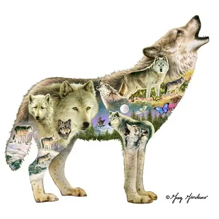 Sunsout Meadow Wolf 1000 Piece Jigsaw Puzzle