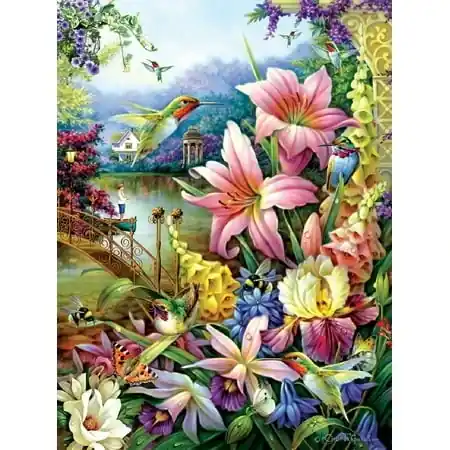 Garden By The River 1000 Piece Jigsaw Puzzle By Sunsout Inc