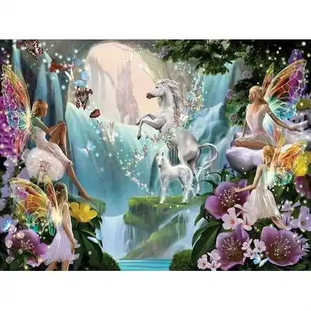 Unicorn And Fairy 1000-piece Jigsaw Puzzle By Sunsout For All Ages