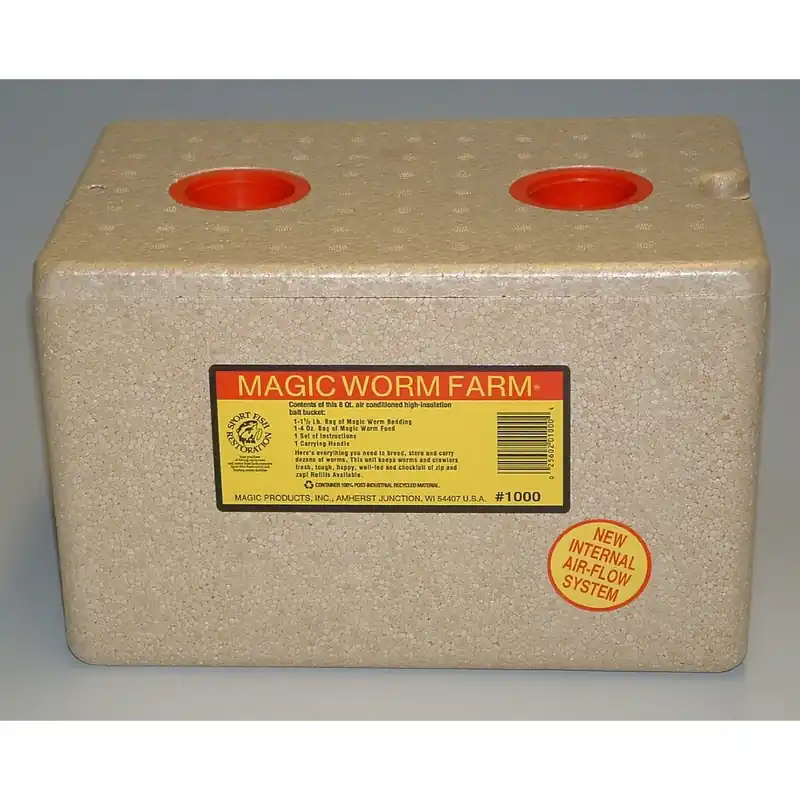 1000 Deluxe Worm Fishing Bait Farm Kit With Bedding And Food Storage