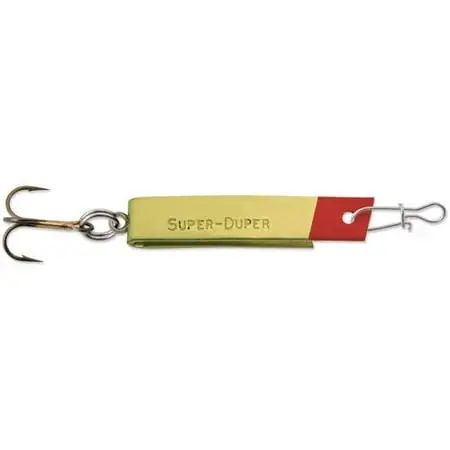 Super Duper Lure 1 1/8 Inch 1/12 Oz Brass/red Head