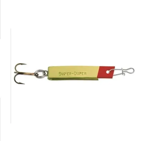 Super Duper Bass Fishing Lure 1 1/2-inch Brass/red Head Model 1303-5030131