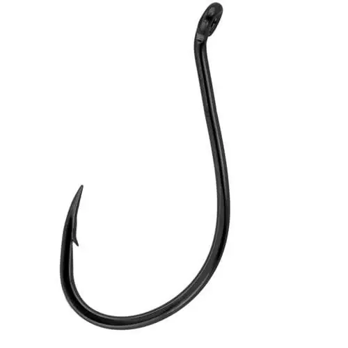 341411 Octopus Light Ns Black Fishing Hook Size 1 - Pack Of 6