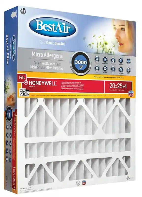 25 In. W X 20 In. H X 4 In. 13 Merv Pleated Air Filter 1 Pk