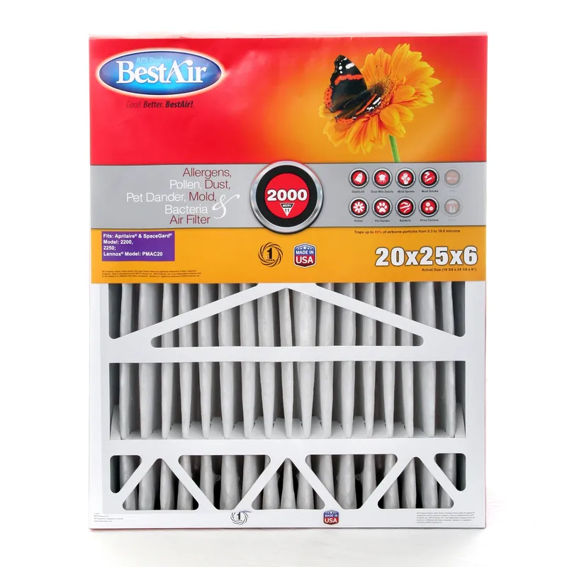 25 In. W X 20 In. H X 6 In. 11 Merv Pleated Air Filter 1 Pk