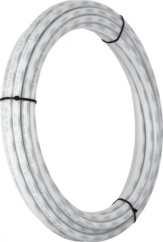 Pex Coil Pipe, Hot/cold Water, White, 1/2 In. Rigid Copper Tube Size X 50 Ft.