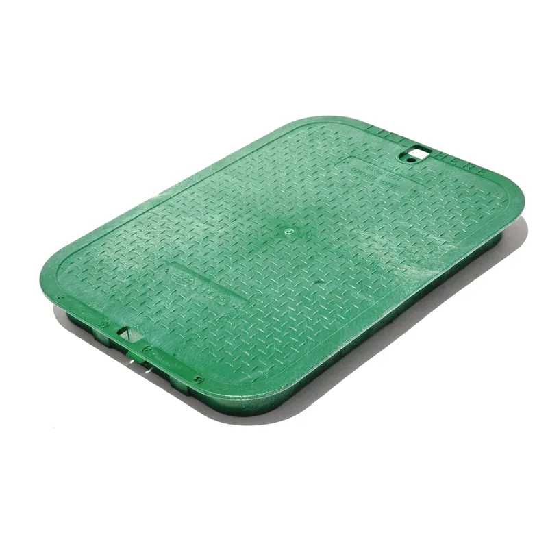 12 In. W X 17 In. L Rectangular Valve Box Cover - Durable Green Plastic