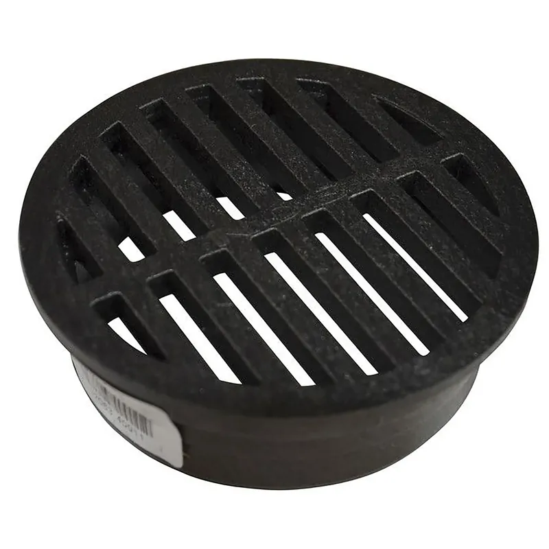 Round Grate, Black Foam Polyolefin, 4 In.