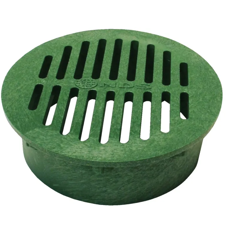 Round Grate, Green Foam Polyolefin, 6 In.
