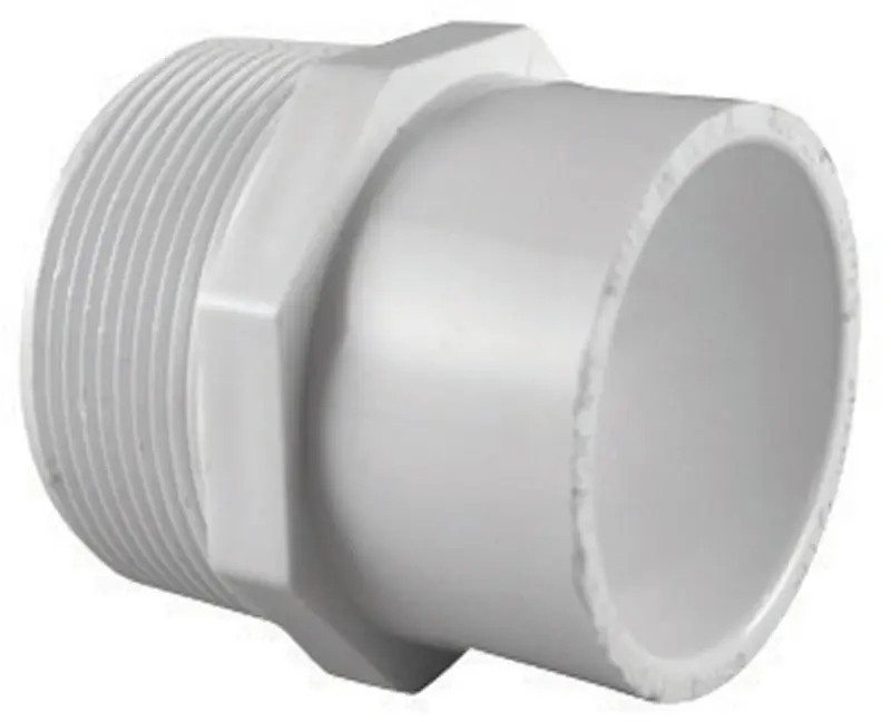 Schedule 40 1-1/4 In. Mpt X 1 In. D Slip Pvc Pipe Adapter 1 Pk