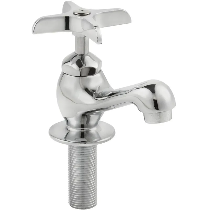 Basin Faucet, Heavy-duty, Brass With Chrome Finish