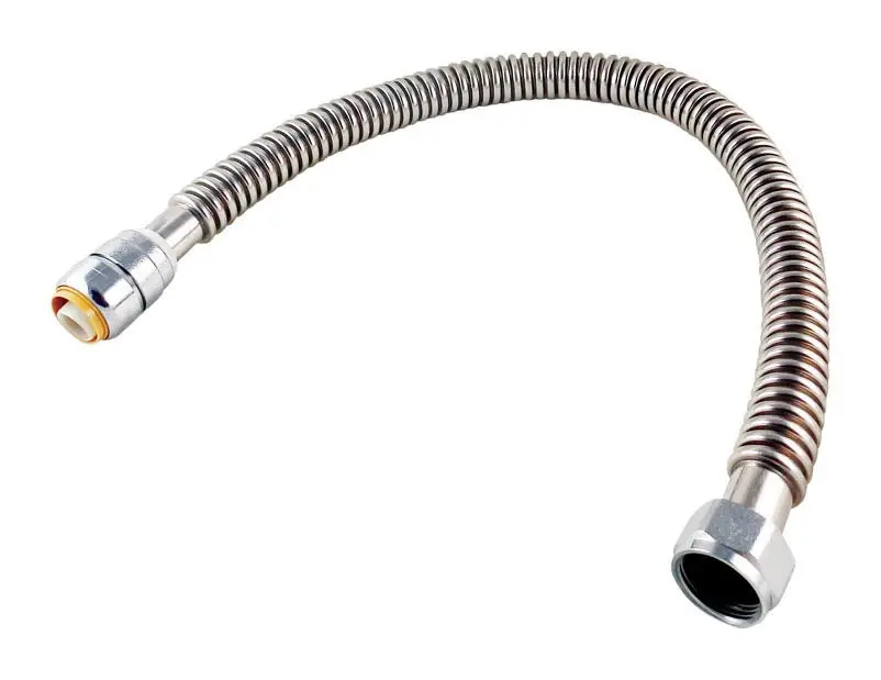 Flexible Water Heater Connector, Stainless Steel, 3/4 In. Fip X 18 In.