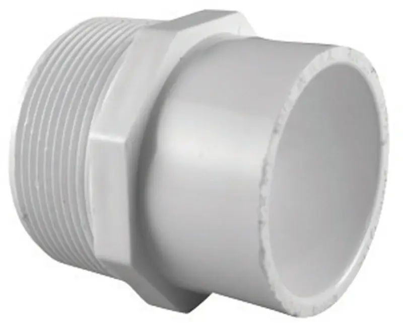 Schedule 40 1-1/2 In. Mpt X 1-1/4 In. D Slip Pvc Pipe Adapter 1 Pk