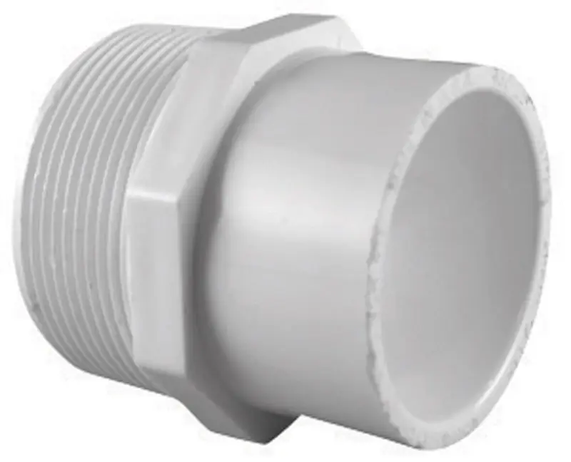 Schedule 40 2 In. Mpt X 1-1/2 In. D Slip Pvc Pipe Adapter 1 Pk