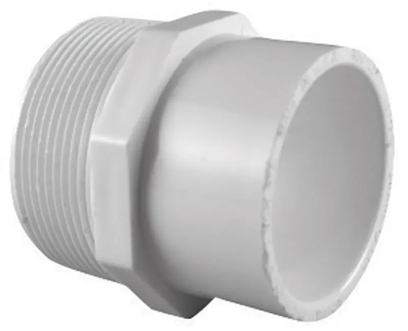 Schedule 40 1-1/4 In. Mpt X 1-1/2 In. D Slip Pvc Pipe Adapter 1 Pk