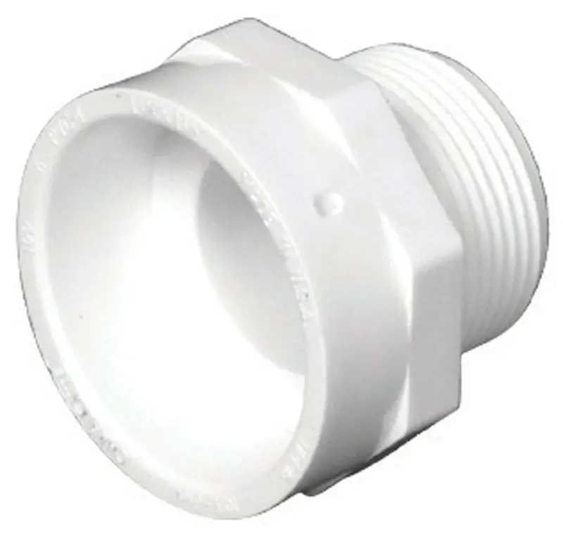4 In. Hub X 4 In. D Mpt Pvc Pipe Adapter 1 Pk
