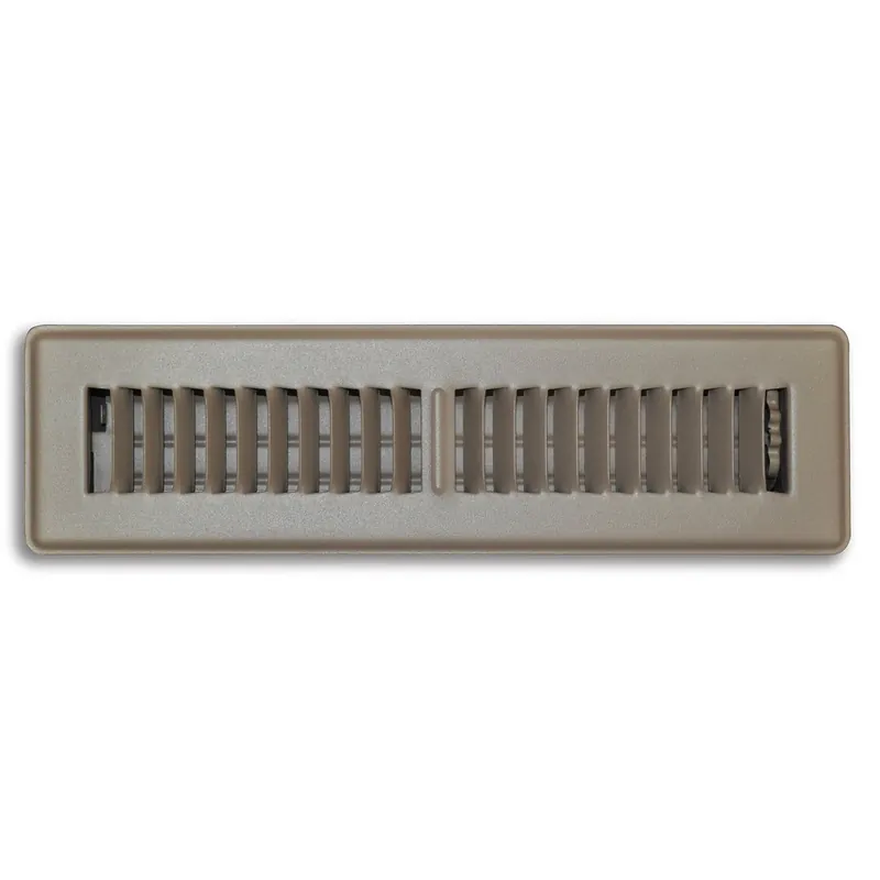2 In. H X 14 In. W 2-way Powder Coat Brown Steel Floor Register