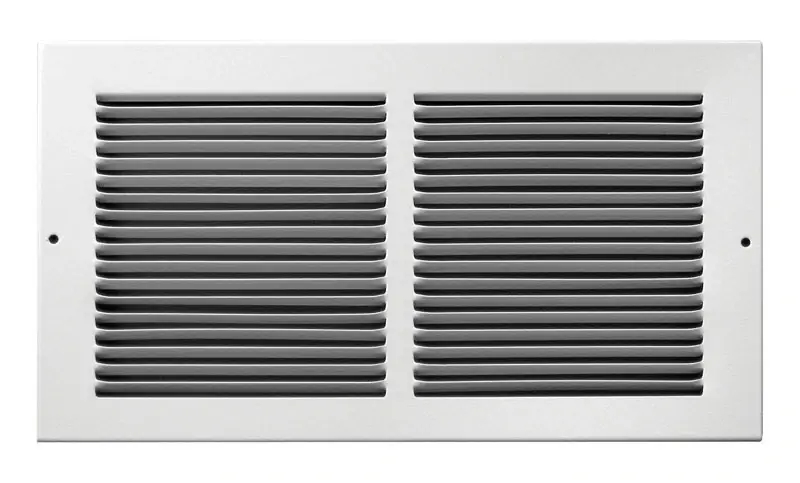 6 In. H X 12 In. W 1-way Powder Coat White Steel Air Return Grille