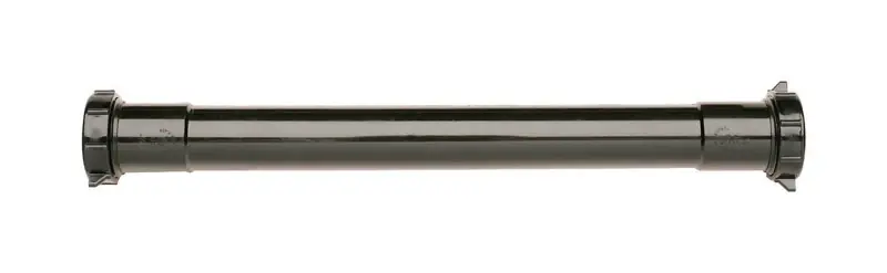 1-1/2 In. X 16 In. Black Plastic Double End Slip Joint Extension Tube