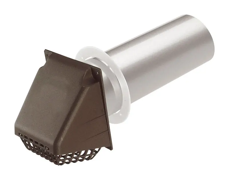 14.75 In. L X 4 In. D Brown Aluminum/plastic Vent Dryer Hood Model Rvhab4