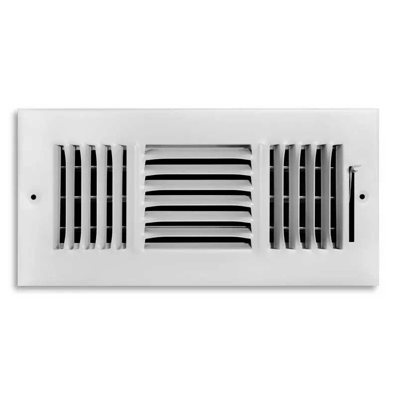 4 In. H X 12 In. W 3-way Powder Coat White Steel Wall/ceiling Register