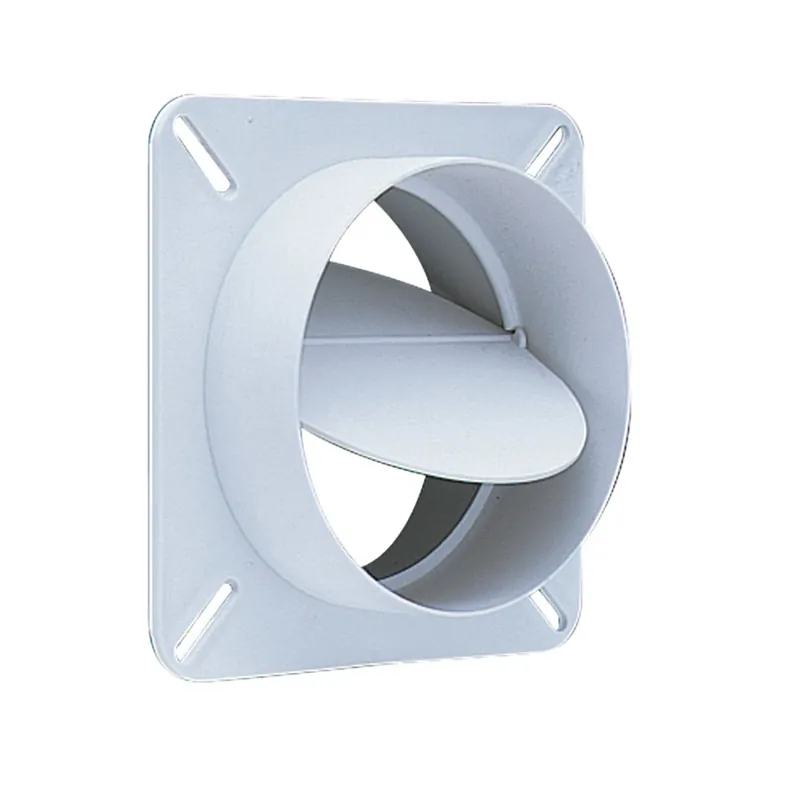 4 In. W X 5 In. L White Plastic Back Draft Damper Model Bd04