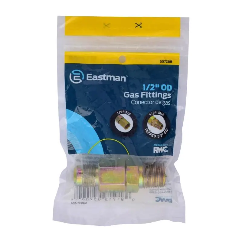 1/2 In. Flare X 1/2 In. D Mip Brass Gas Connector, 6.8 In. Length