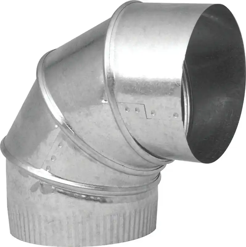 Hvac Furnace Elbow, 90 Degess, 30 Gauge 5 In. Adjustable