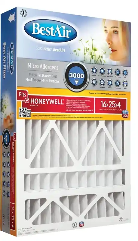 25 In. W X 16 In. H X 4 In. 13 Merv Pleated Air Filter 1 Pk