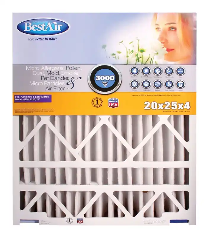 20 In. W X 25 In. H X 4 In. 13 Merv Pleated Air Filter 1 Pk