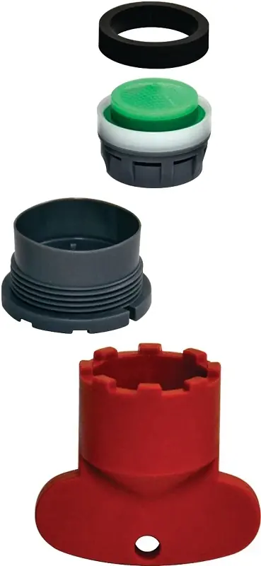 Dual Thread 13/16 In.-27 And 55/64 In.-16 Black Aerator Adapter Set