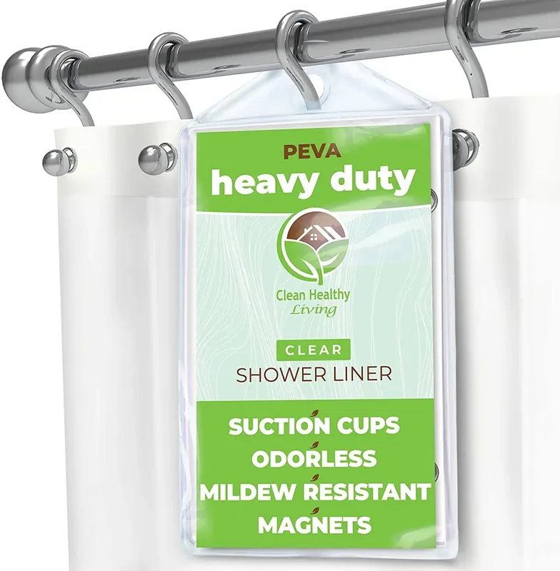 72 In. H X 70 In. W Clear Solid Shower Curtain Liner Peva