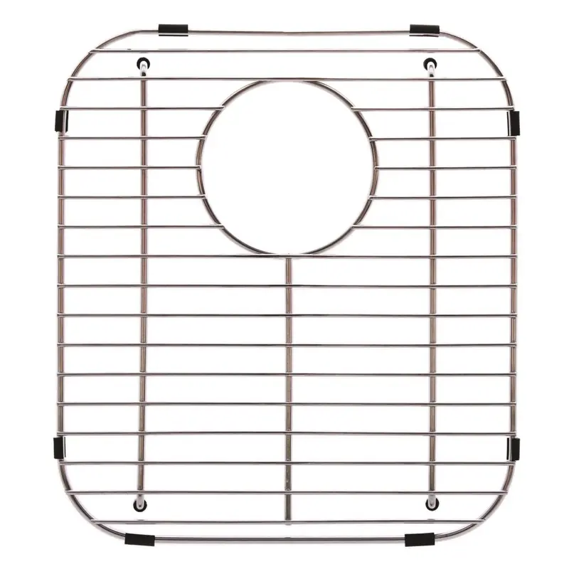 Kindred Stainless Steel Universal Sink Grid With Rear Drain 12 In. W X 14 In. L