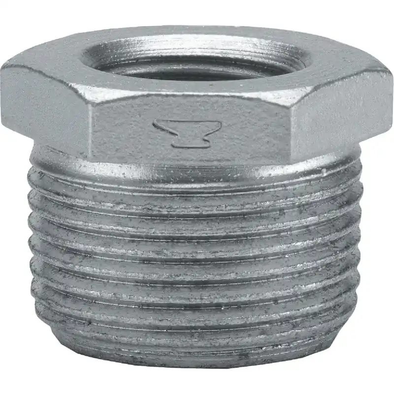 Galvanized Pipe Hex Bushing, 3/4 In. X 1/2 In.