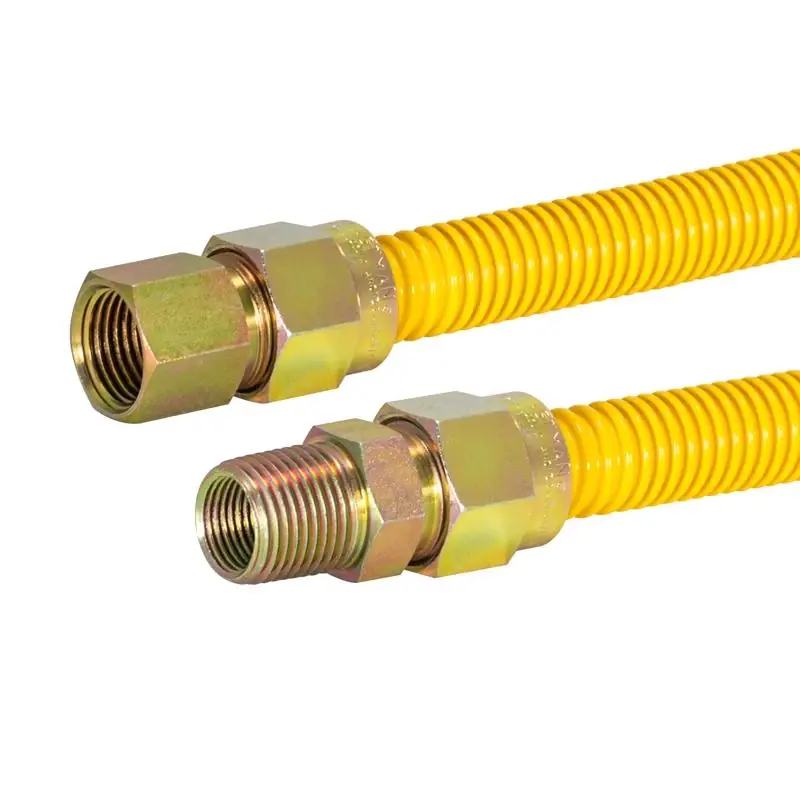 Gas Connector, Epoxy Coated, 5/8 Od X 48 In.
