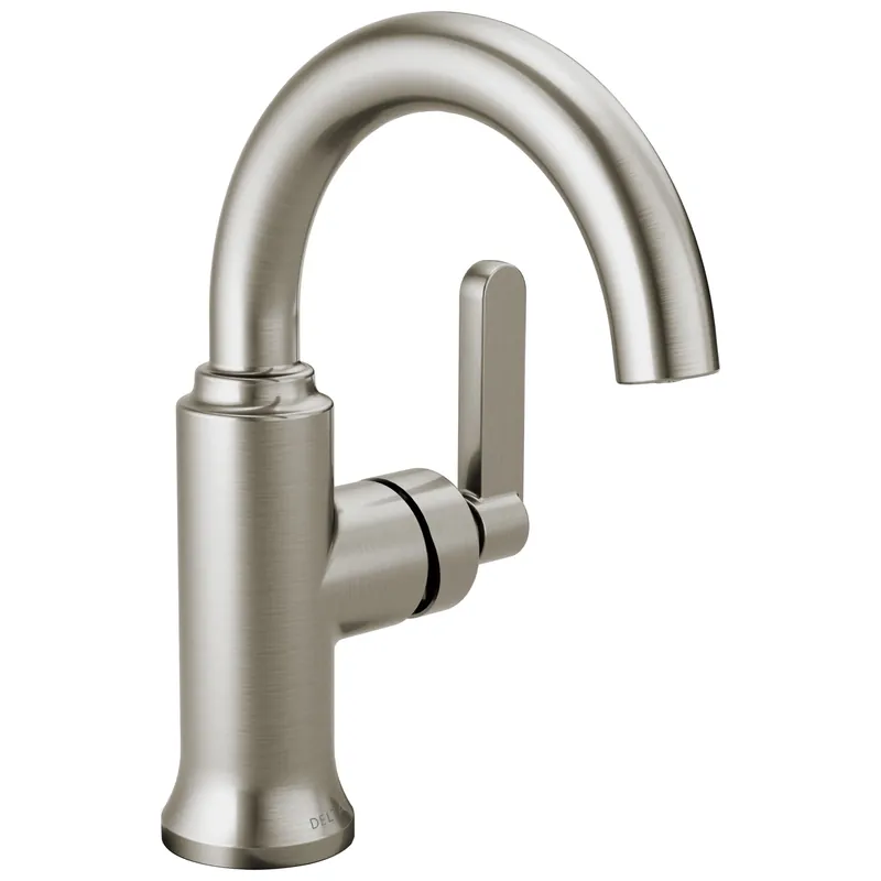 Alux Spotshield Brushed Nickel Single Handle Bathroom Sink Faucet 4 In.