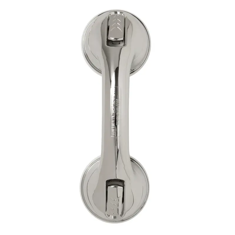 4 In. L Chrome Plastic Suction Cup Grab Bar