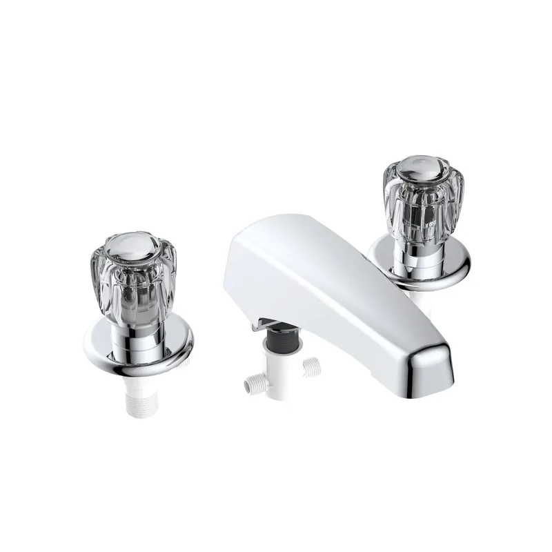 Classic 2-handle Chrome Tub Faucet With Low Arc Spout And Knob Handles