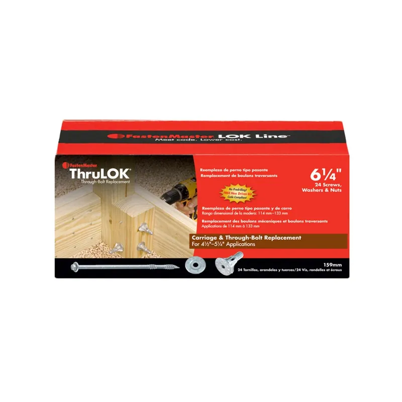 Thrulok No. 14 Each X 6-1/4 In. L Hex Galvanized Coarse Wood Screws 1 Pk
