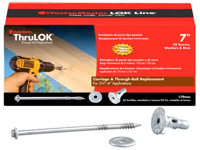 Thrulok No. 14 Each X 7 In. L Hex Galvanized Coarse Wood Screws 1 Pk