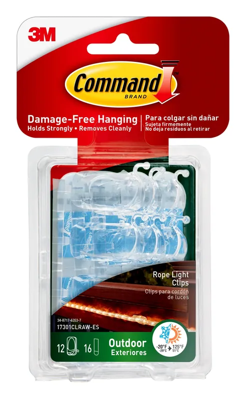 Command Small Plastic Light Clips 1.33 In. L 12 Pk